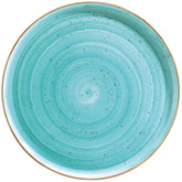 Bonna China Sea Blue dia.12.75"  Round Blue Porcelain Plate